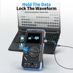 مولتی‌متر دستی ۳ در ۱ فینرسی مدل FNIRSI DST-210 با قابلیت اسیلوسکوپ و سیگنال ژنراتور