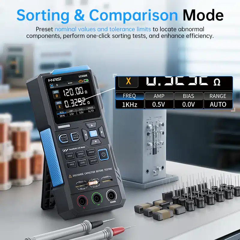 دستگاه LCR متر و ESR دیجیتال فینرسی مدل FNIRSI LC1020E