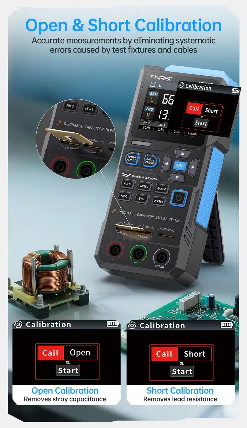 دستگاه LCR متر و ESR دیجیتال فینرسی مدل FNIRSI LC1020E