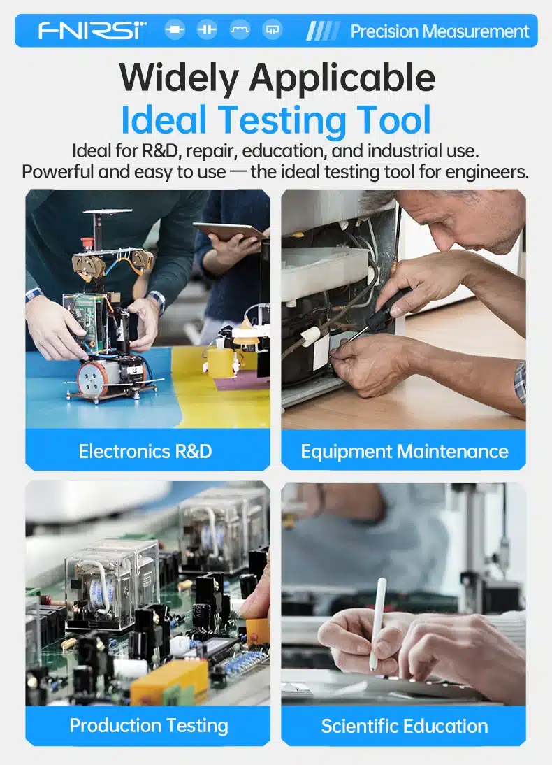 دستگاه LCR متر و ESR دیجیتال فینرسی مدل FNIRSI LC1020E