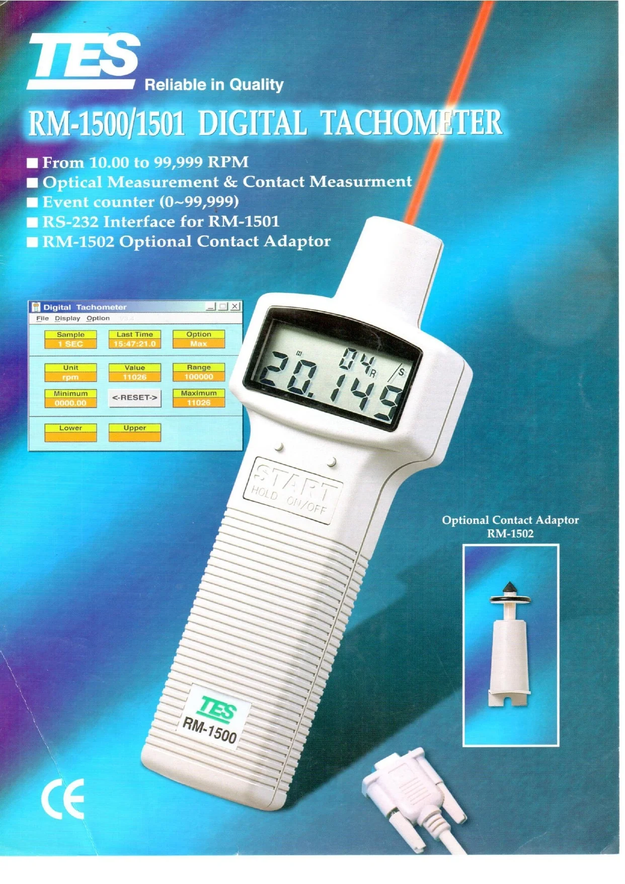 دورسنج لیزری و تماسی پروا مدل PROVA RM-1500