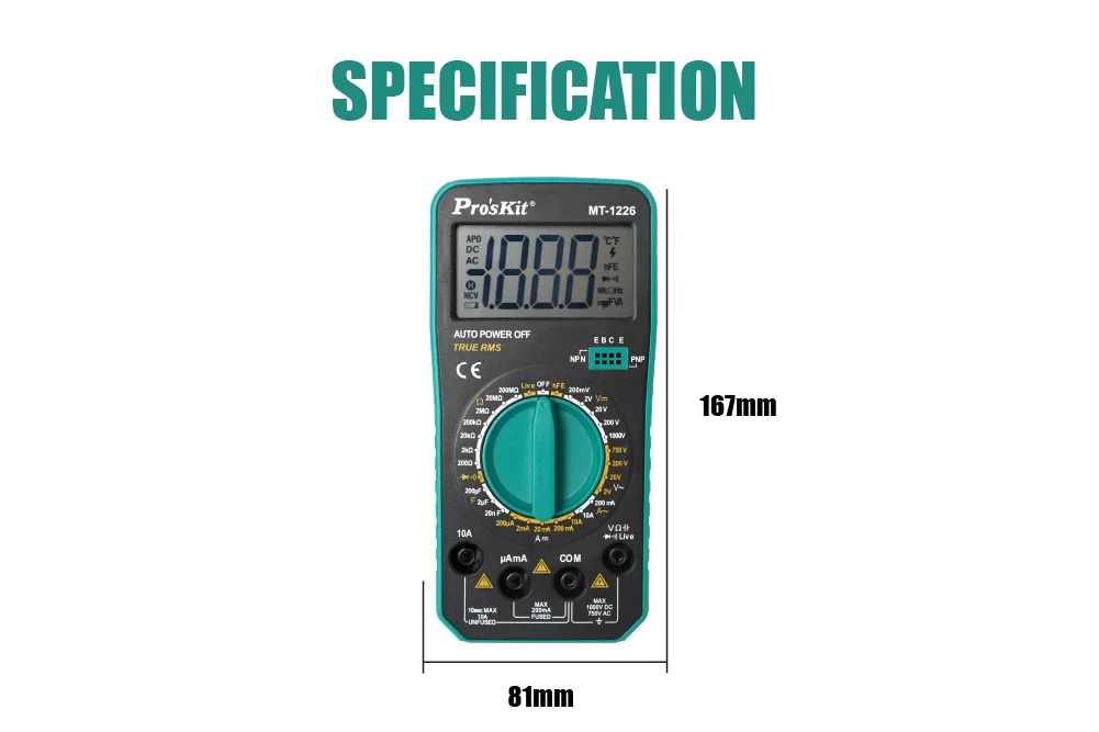 مولتی متر پروسکیت مدل ProsKit MT-1226