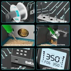 هویه و هوای گرم رومیزی باکون مدل Bakon BK-602 PRO