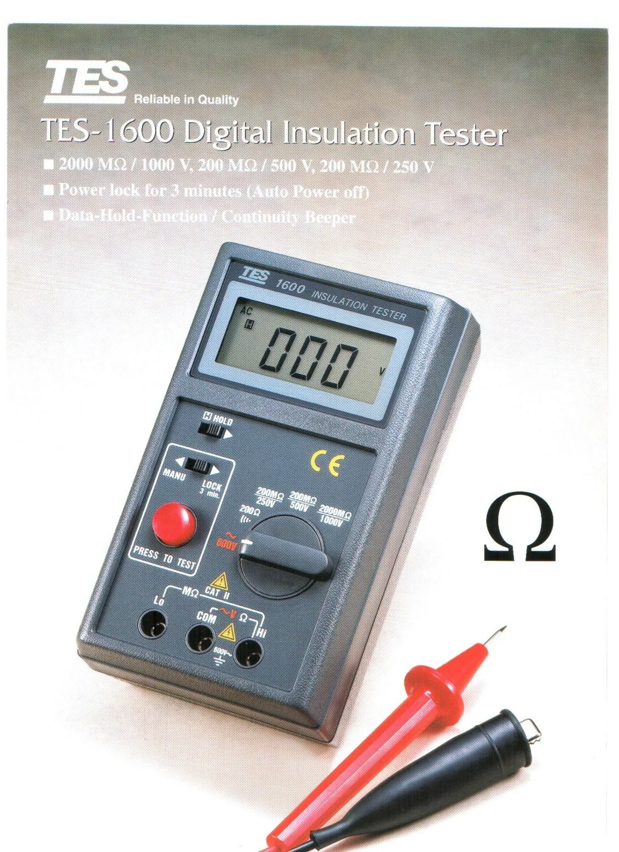 تستر عایق تی ای اس مدل TES-1600
