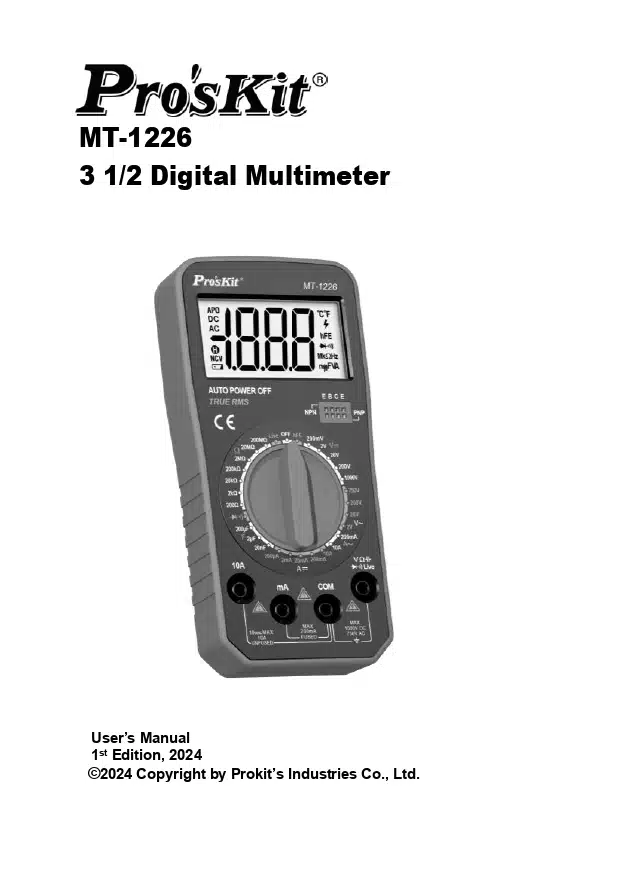 مولتی متر پروسکیت مدل ProsKit MT-1226