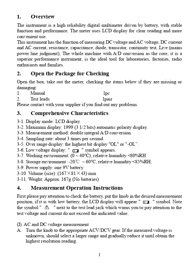 مولتی متر پروسکیت مدل ProsKit MT-1226