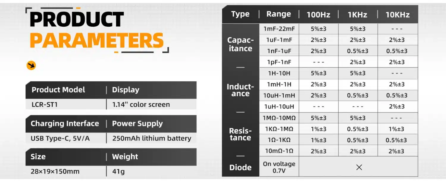 ال سی آر متر پنسی فینرسی مدل FNIRSI LCR-ST1