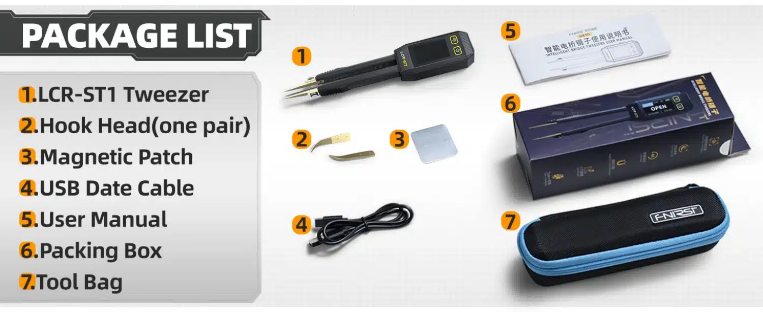 ال سی آر متر پنسی فینرسی مدل FNIRSI LCR-ST1 7 ال سی آر متر پنسی فینرسی مدل FNIRSI LCR-ST1