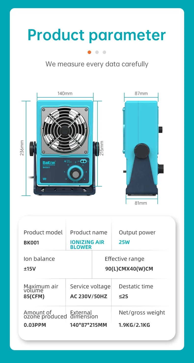 یونیزه کننده هوا رومیزي 25 وات باکون مدل Bakon BK-001