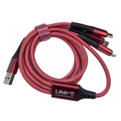 کابل تبدیل سه کاره USB به MicroUSB، Type C, LIGHTNING یونیتی مدل UNI-T 10015