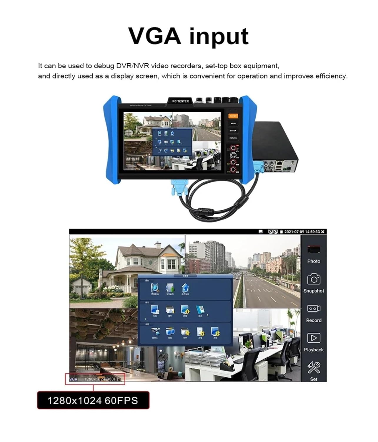 تستر دوربین مداربسته مدل IPC T90 ADH 1 تستر دوربین مداربسته مدل IPC T90 ADH