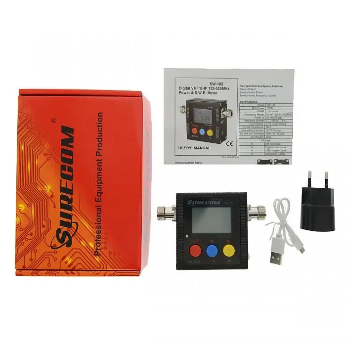 وات متر و SWR متر رادیویی شورکام SURECOM SW-102 3 وات متر و SWR متر رادیویی شورکام SURECOM SW-102