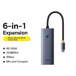 هاب 6 پورت USB-C باسئوس مدل Baseus BS-OH118