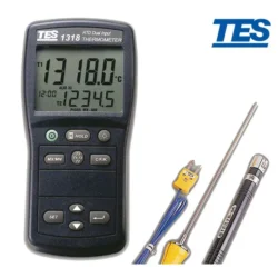 ترمومتر دو کاناله RTD تی ای اس مدل TES-1318 عصرتولز