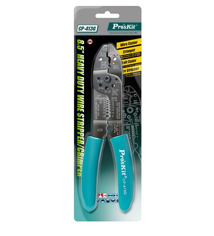 انبر پرس و سیم لخت کن پروسکیت مدل PROSKIT CP-413G 11 انبر پرس و سیم لخت کن پروسکیت مدل PROSKIT CP-413G