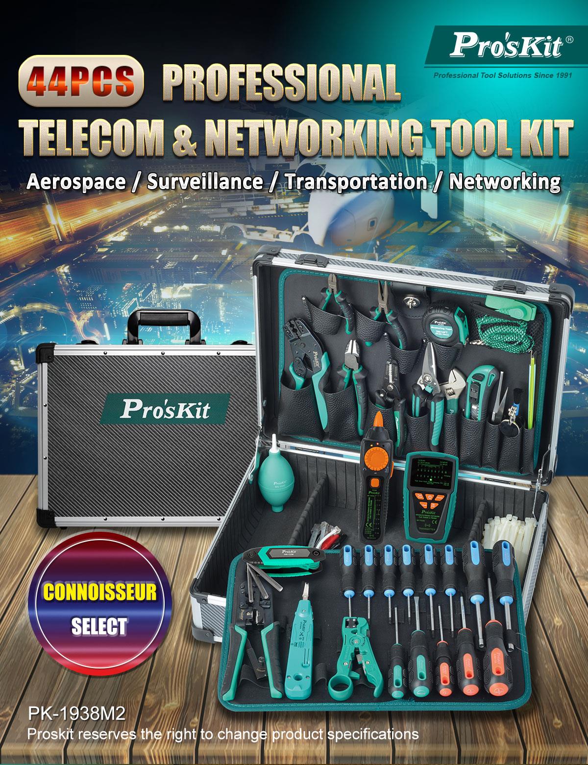 ست ابزار مخابرات و شبکه پروسکیت مدل Proskit PK-1938M2