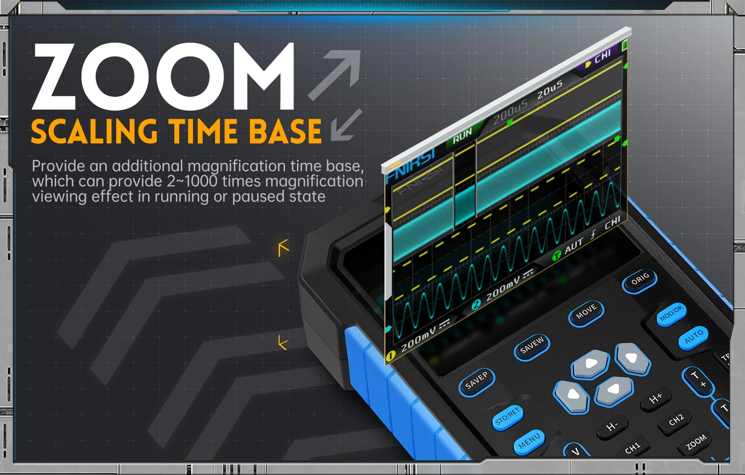 اسیلوسکوپ و سیگنال ژنراتور دوکاناله فینرسی مدل FNIRSI DPOX180H