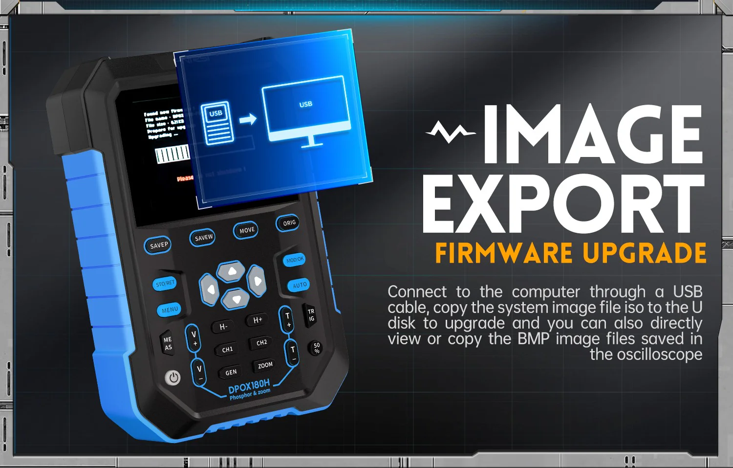 اسیلوسکوپ و سیگنال ژنراتور دوکاناله فینرسی مدل FNIRSI DPOX180H