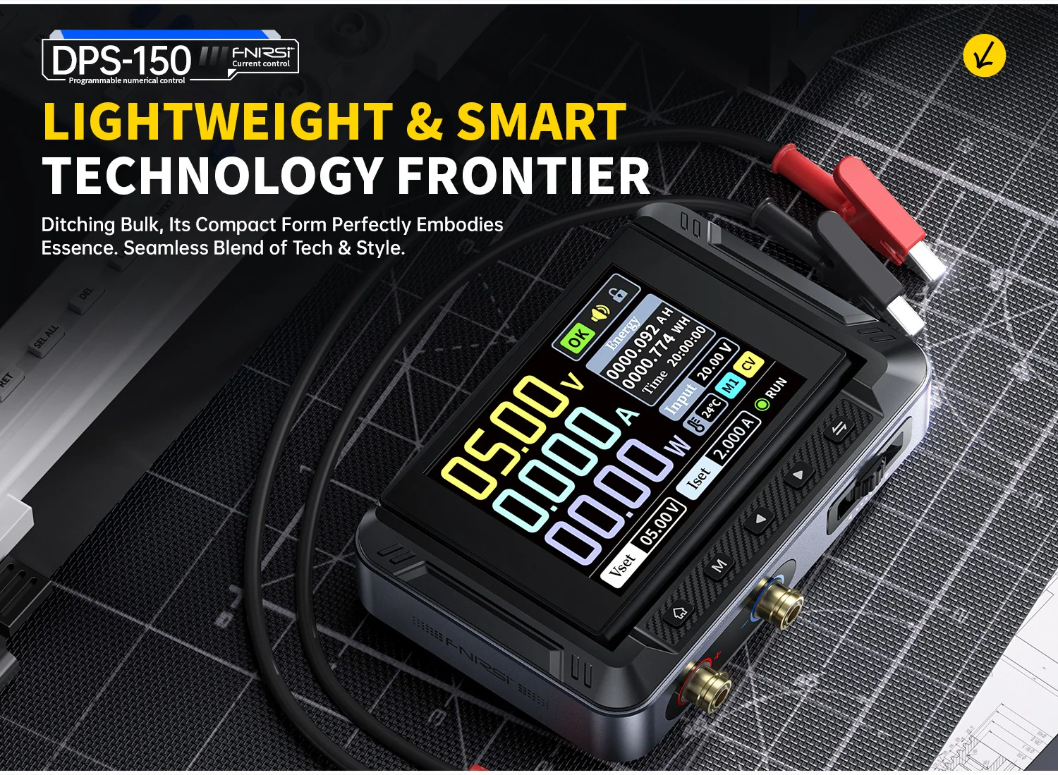 منبع تغذیه سوئیچینگ قابل تنظیم فینرسی مدل FNIRSI DPS-150 PD (همراه آداپتور)