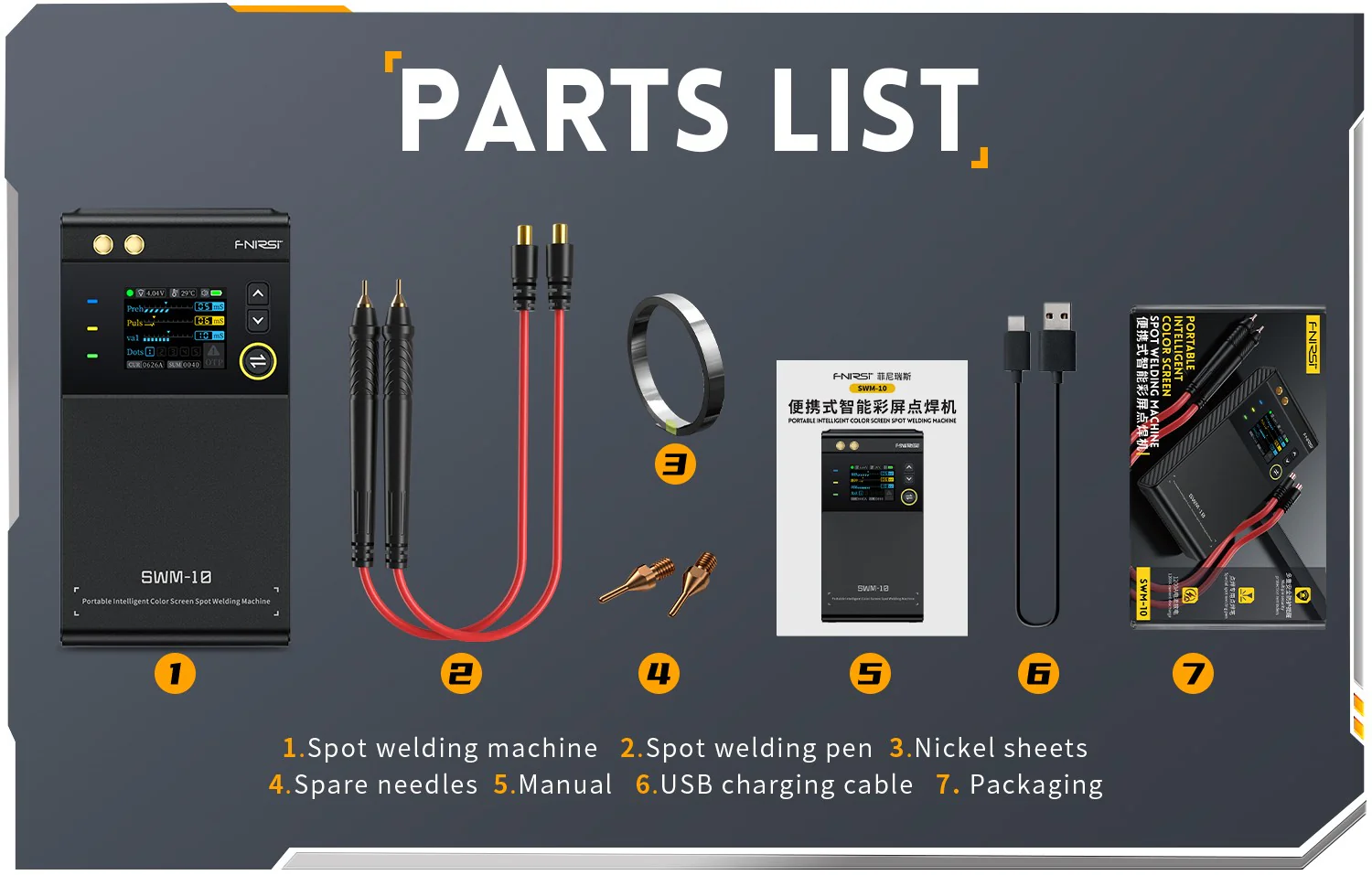 دستگاه جوش نقطه‌ای قابل حمل فینرسی مدل FNIRSI SWM-10