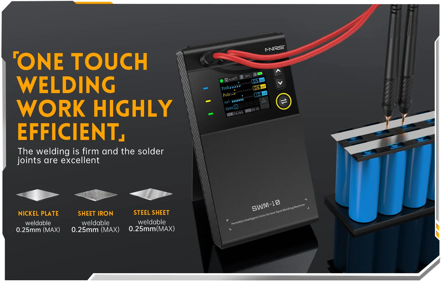 دستگاه جوش نقطه‌ای قابل حمل فینرسی مدل FNIRSI SWM-10