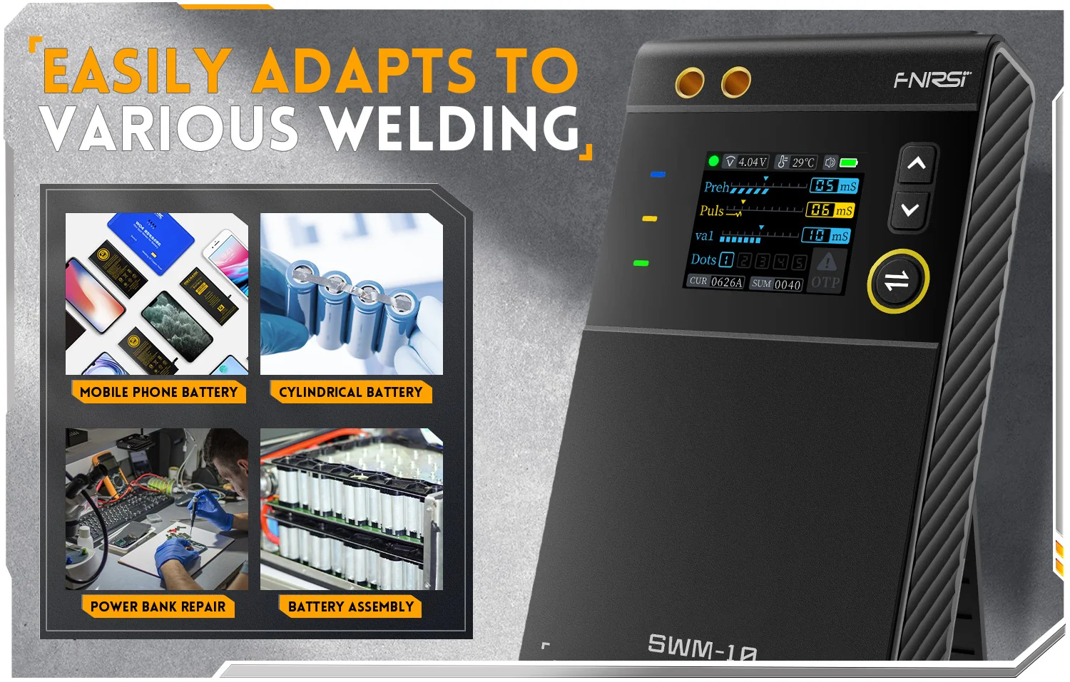 دستگاه جوش نقطه‌ای قابل حمل فینرسی مدل FNIRSI SWM-10