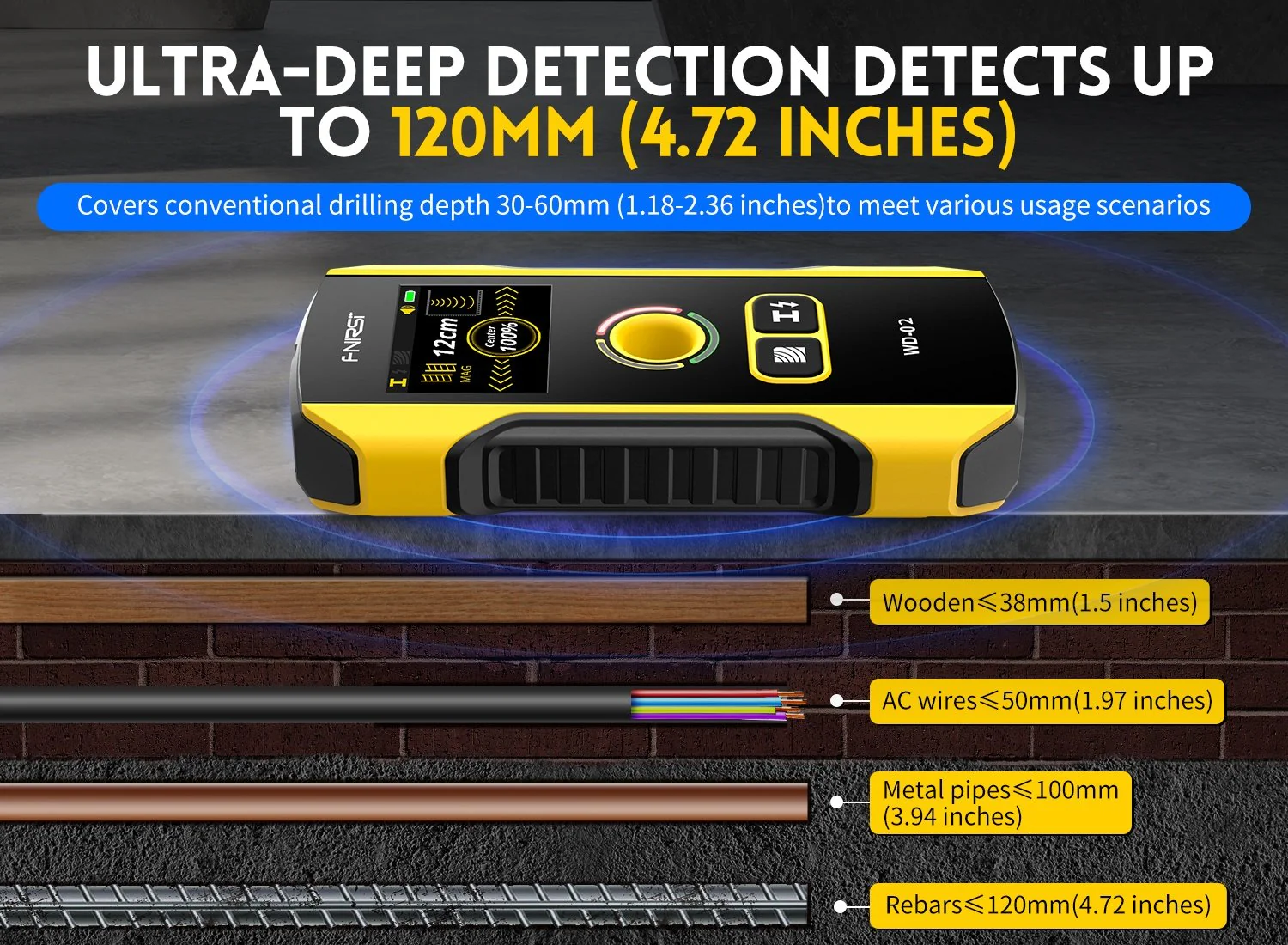 اسکنر دیوار هوشمند فینرسی مدل FNIRSI WD-02