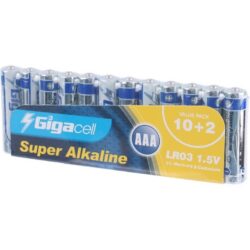 نیم قلمی 12 عددی شیرینگ سوپر الكالاین گیگاسل مدل Gigacell Super Alkaline LR03 1.5V AAA