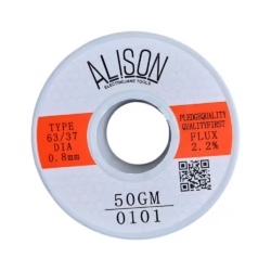 سیم لحیم آلیسون مدل Alison 0.8mm 50gr 63/37