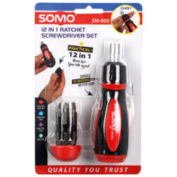 پیچ‌گوشتی جغجغه‌ای سومو مدل SOMO SM-800 مجموعه 12 عددی