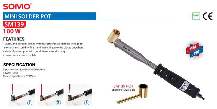 وان قلع سومو مدل SOMO SM-139 توان 100 وات 4 وان قلع سومو مدل SOMO SM-139 توان 100 وات