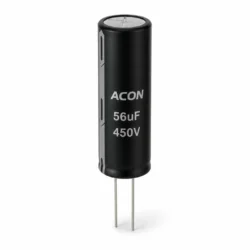 خازن الکترولیتی ACON ظرفیت 56uF ولتاژ 450V ابعاد 10×45 میلی‌متر