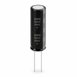 خازن الکترولیتی آیشی مدل AISHI 220uF 450V 18×50mm