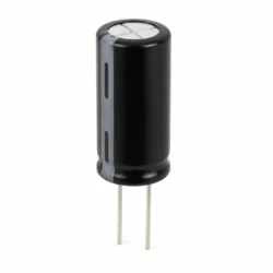 نمای خازن الکترولیتی FOAI 18uF 500V با ابعاد 10×20 میلی‌متر