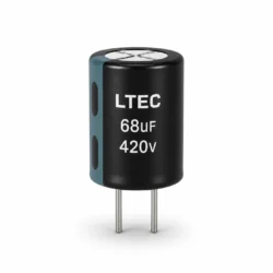نمای تک خازن الکترولیتی ال‌تک مدل LTEC 68uF 420V 16×20mm