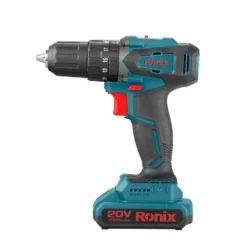 دریل پیچ گوشتی چکشی شارژی براش لس 20 ولت 45 نیوتن متر رونیکس مدل RONIX 8900K