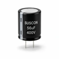 خازن الکترولیتی SUSCON ظرفیت 56uF ولتاژ 400V ابعاد 16×20 میلی‌متر
