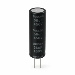 خازن الکترولیتی SUSCON ظرفیت 56uF ولتاژ 450V ابعاد 10×45 میلی‌متر