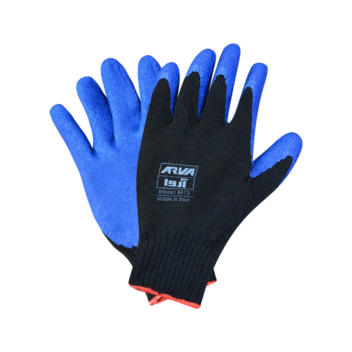 arva-8413-cut-resistant-safety-gloves-official-main دستکش ایمنی ضد برش آروا مدل ARVA 8413 با کف چروک روی زمینه سفید