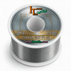 سیم لحیم ایران تین IRANTIN قطر 1.0 میلی متر وزن 100 گرم درجه 2 نمای محصول
