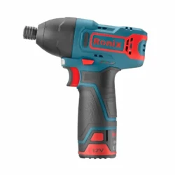 پیچ گوشتی ضربه ای شارژی 12 ولت رونیکس مدل RONIX 8104K با دو باتری