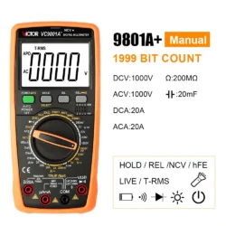 مولتی متر دیجیتال ویکتور مدل VICTOR VC9801A Plus نسخه 2026 - تصویر 1