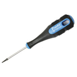 پیچ‌گوشتی ستاره‌ای سوراخ‌دار پروسکیت 9SD-200-T08H ساق۵۰میلی‌متر دسته‌آبی‌مشکی