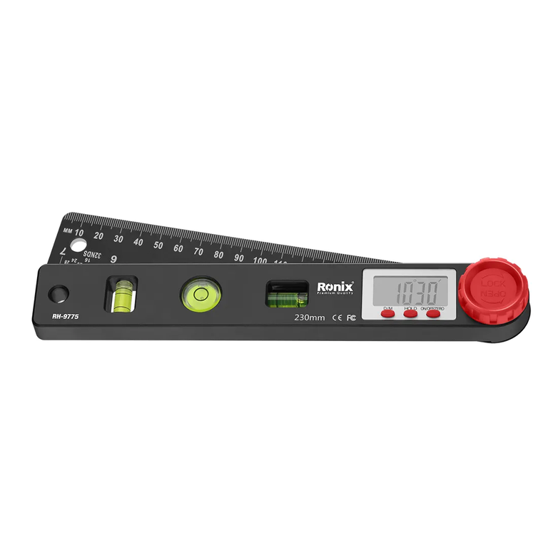 زاویه سنج دیجیتال ترازدار رونیکس مدل RONIX RH-9775 زاویه سنج دیجیتال ترازدار رونیکس مدل RONIX RH-9775
